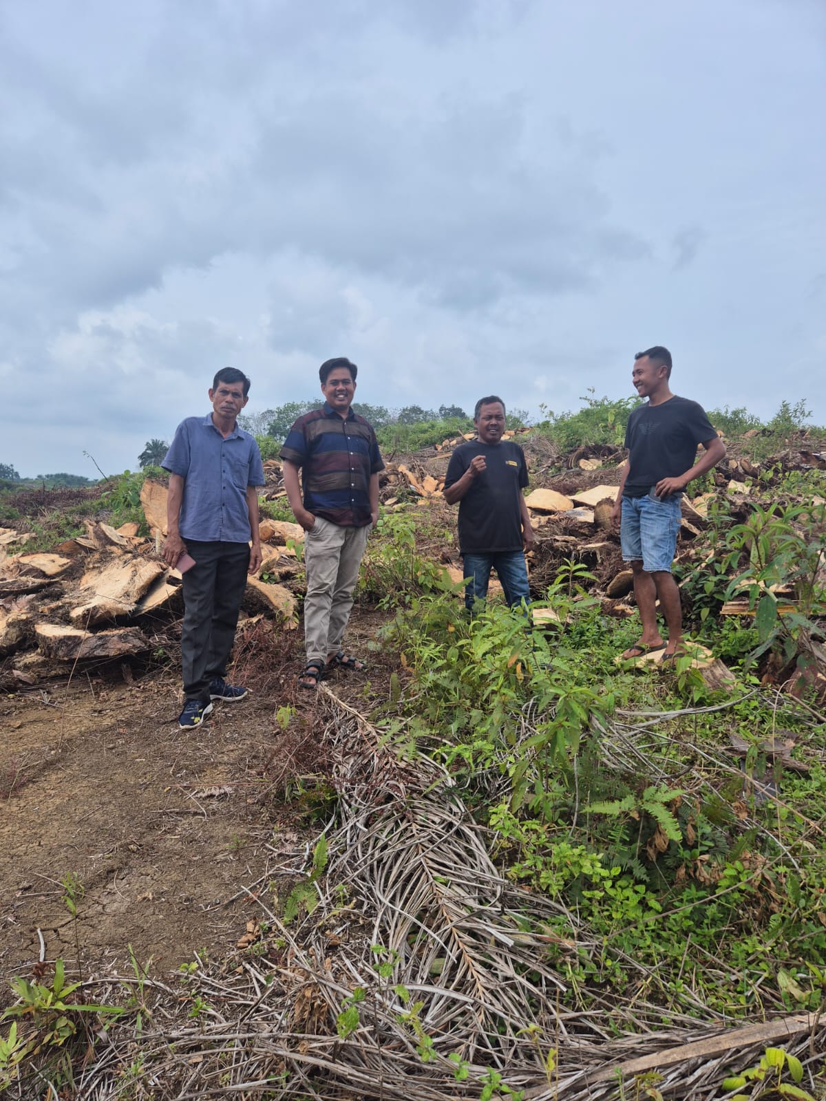 Kunjungan Tokoh Masyarakat Tinjau Progres Tumbang Chipping PSR Koperasi Produsen Madani Lubuk Malako